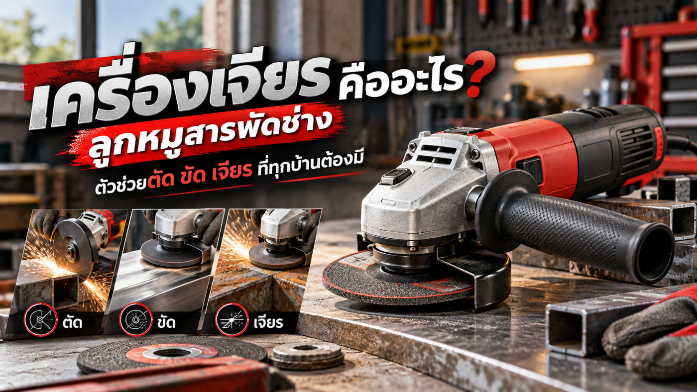 เครื่องเจียร คืออะไร? ลูกหมูสารพัดช่าง ตัวช่วยตัด ขัด เจียร ที่ทุกบ้านต้องมี